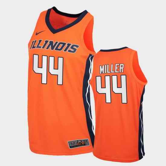 Men Illinois Fighting Illini Adam Miller Replica Orange College Basketball Jersey